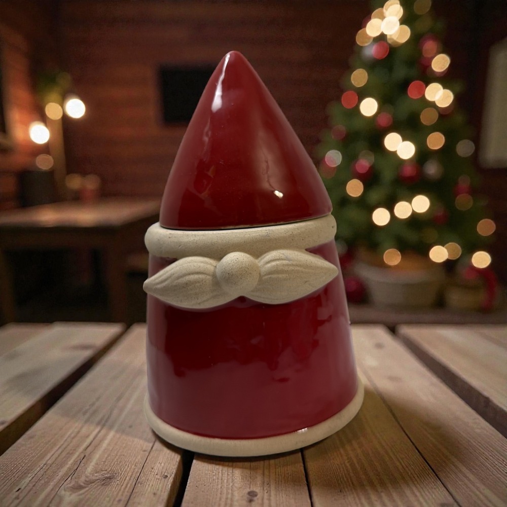Holiday Traditions Ceramic Santa Claus Cookie Jar with Lid Hand‎ Wash Only